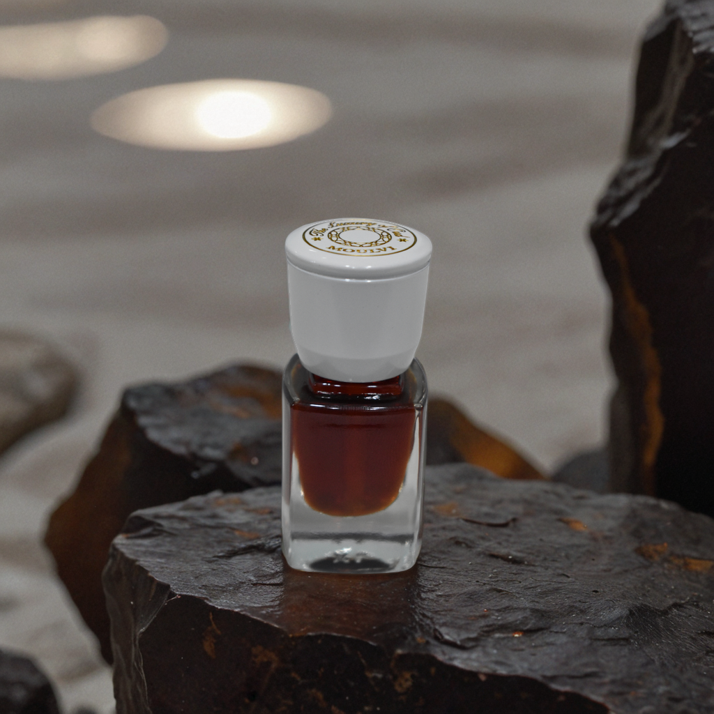 Dhenul Oud oil by Moulvi Perfumes, a premium oud oil with deep, rich, long-lasting aroma