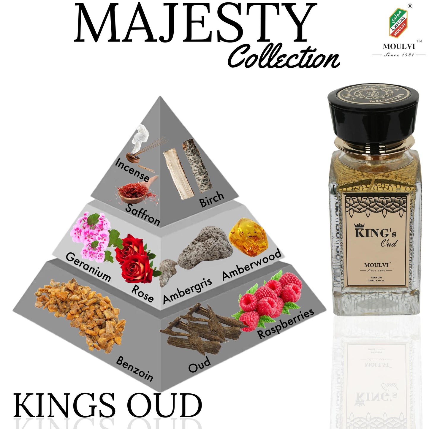 King’s Oud by Moulvi Perfumes, a luxury oud perfume featuring deep, rich, premium Arabian oud note