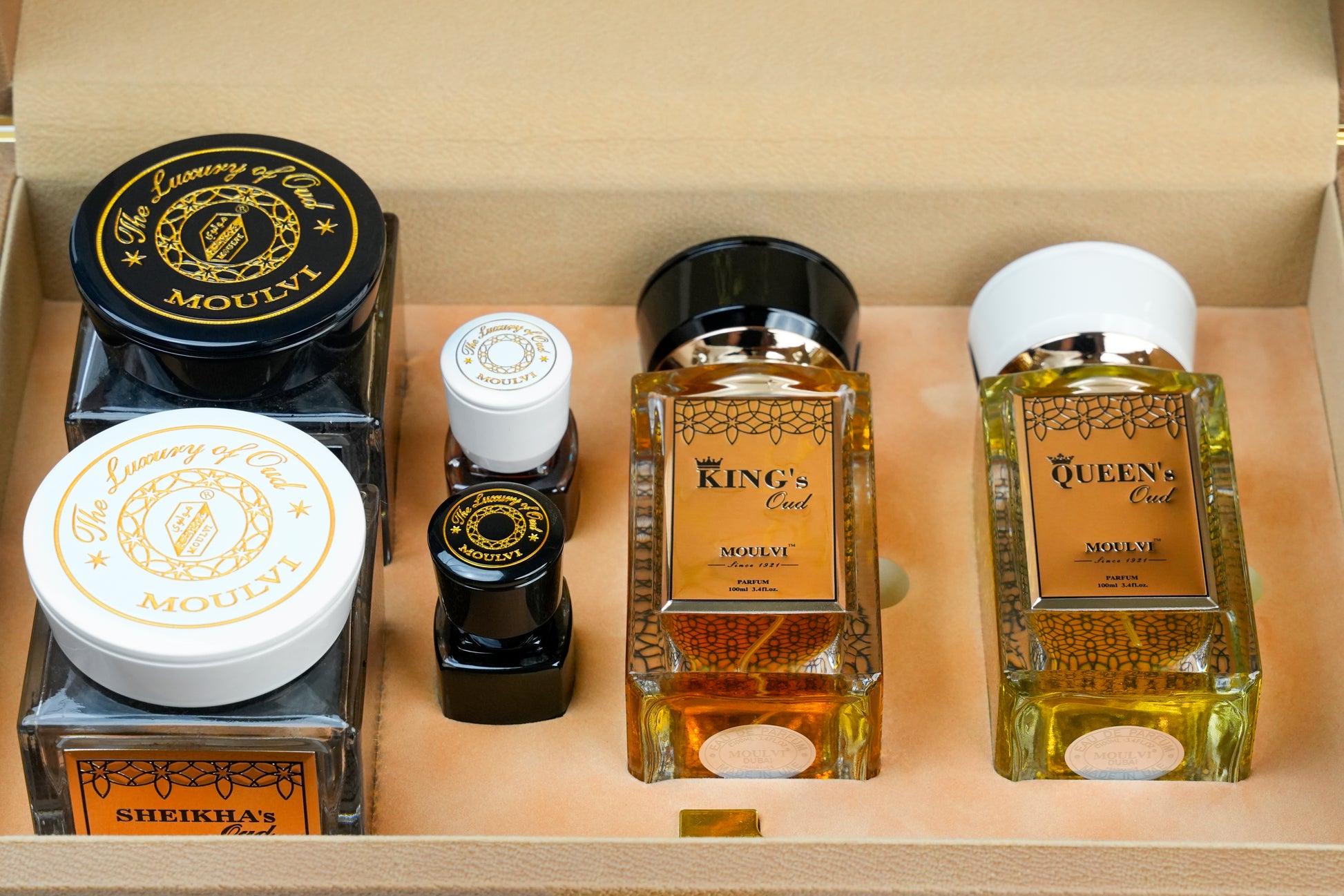 Majesty Collection Set by Moulvi Perfumes, a luxury fragrance set featuring elegant, premium scents